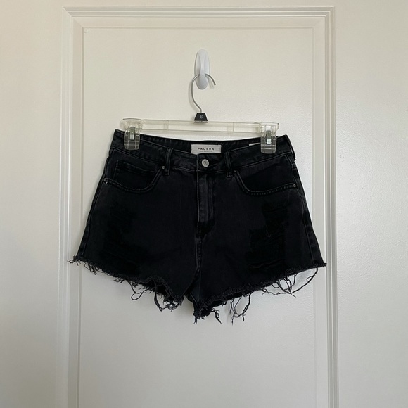PacSun Pants - PacSun High Rise Black Distressed Shorts